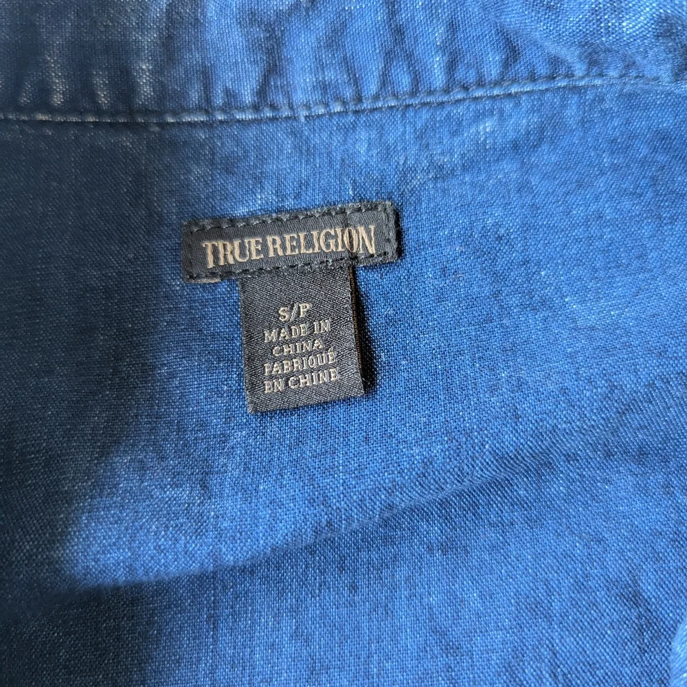 True Religion Dark Wash Denim Button Down - Picture 5 of 7